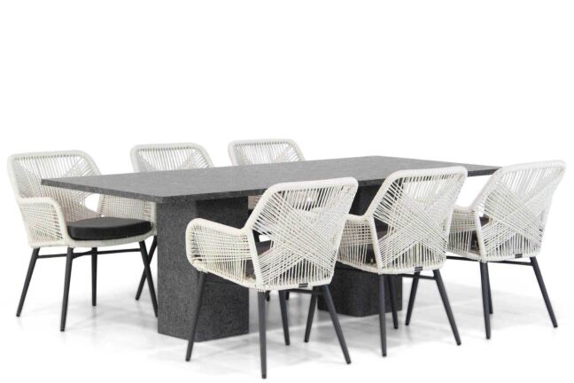 Lifestyle Advance/Graniet 220 cm dining tuinset 7-delig