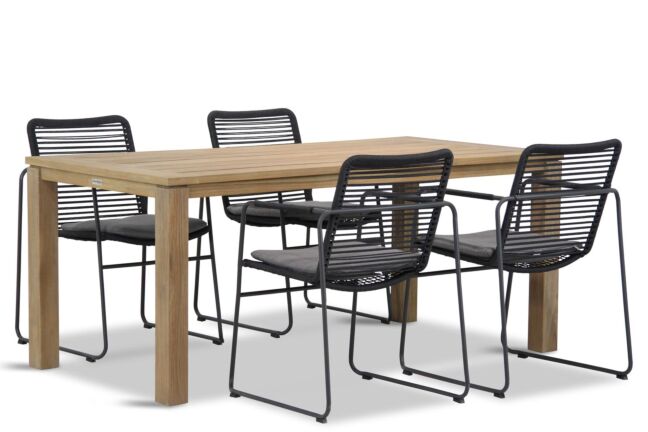 4 Seasons Outdoor Elba/Bristol 180 cm dining tuinset 5-delig stapelbaar