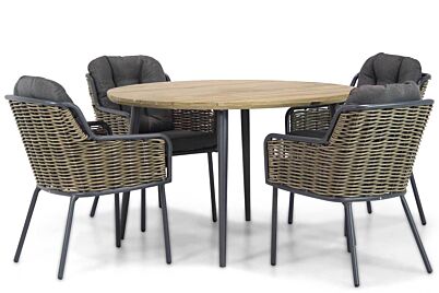 Santika Fasano/Montana 130 cm rond dining tuinset 5-delig