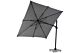 Santika Belize Deluxe parasol 300 cm x 300 cm antraciet frame/ mid grey 