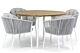 Santika Novita/Montana 130 cm rond dining tuinset 5-delig