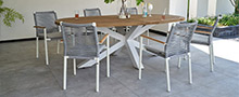 Aluminium teak tuinset wit category image