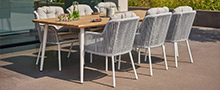 Tuinset wit aluminium teak category image